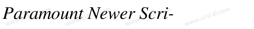 Paramount Newer Scri字体转换